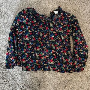Floral Long Sleeve Blouse Girls 5